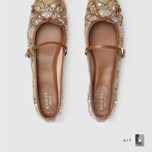 WOMEN'S GG CRYSTAL GUCCI HORSEBIT BALLET FLAT